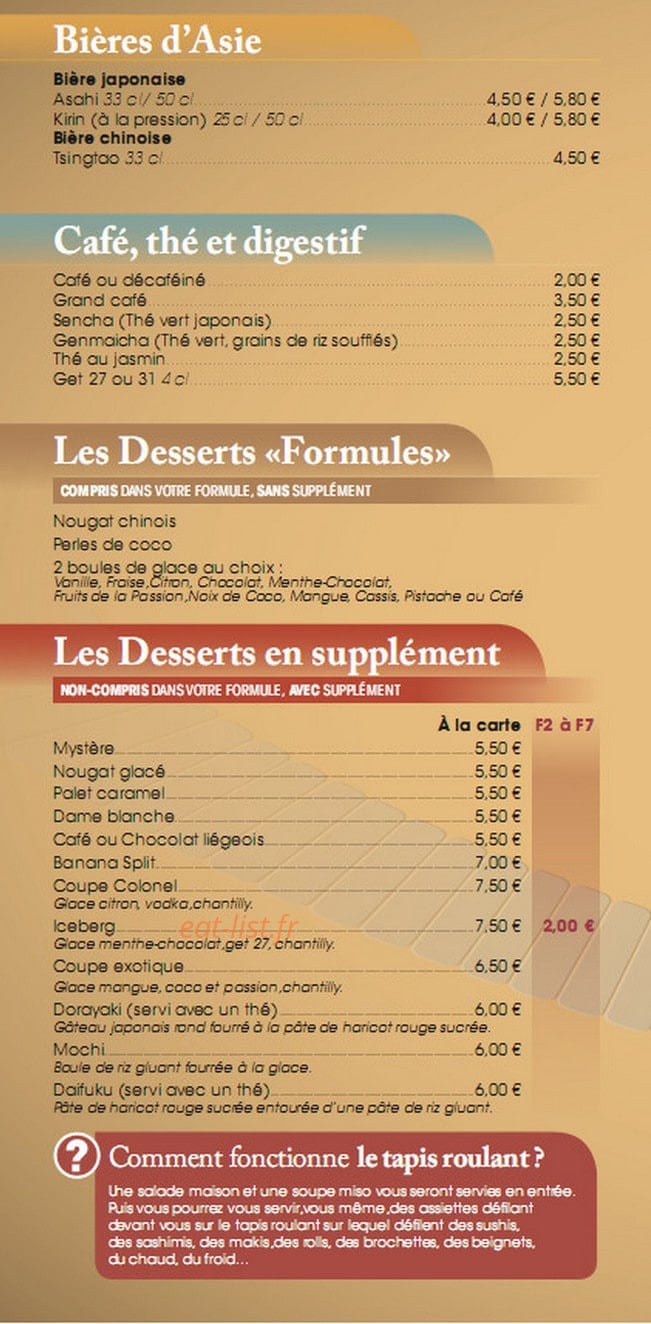 Fujiya Sushi — carte page 4