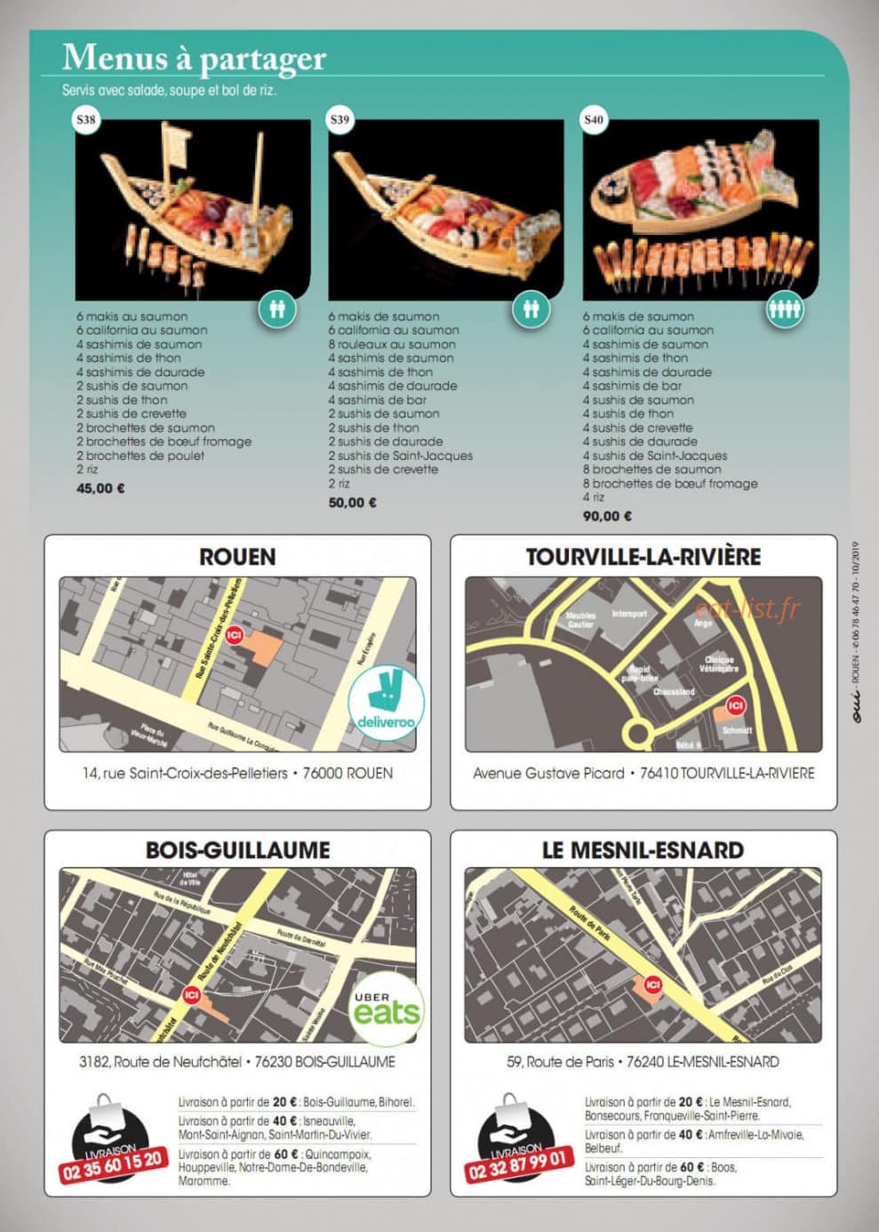 Fujiya Sushi — carte page 14