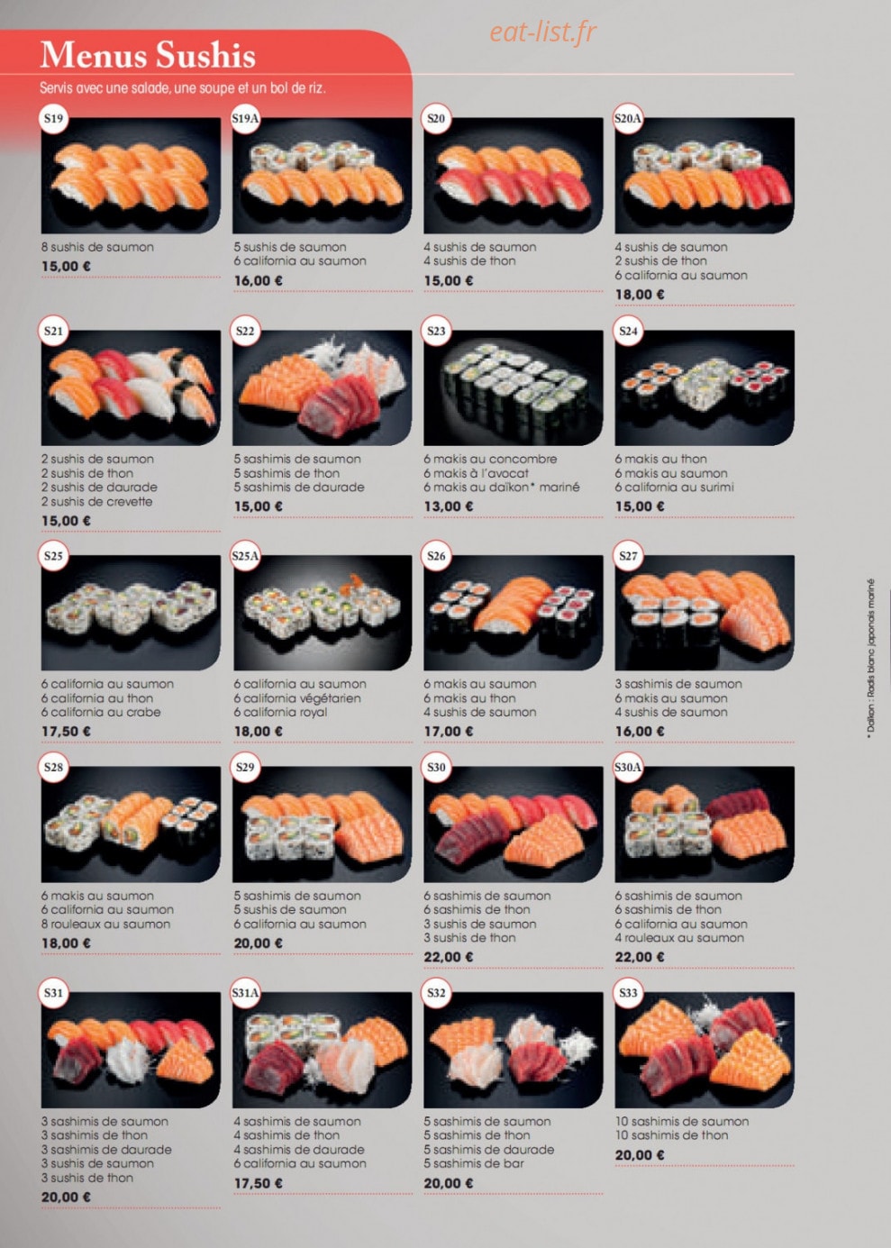 Fujiya Sushi — carte page 12