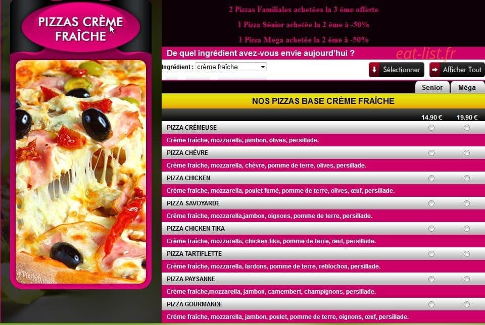 Croosty Pizza — carte page 4