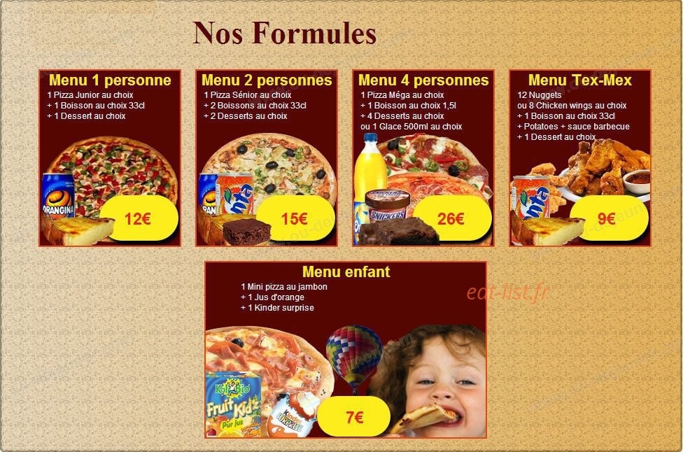 Délice pizza — carte page 2
