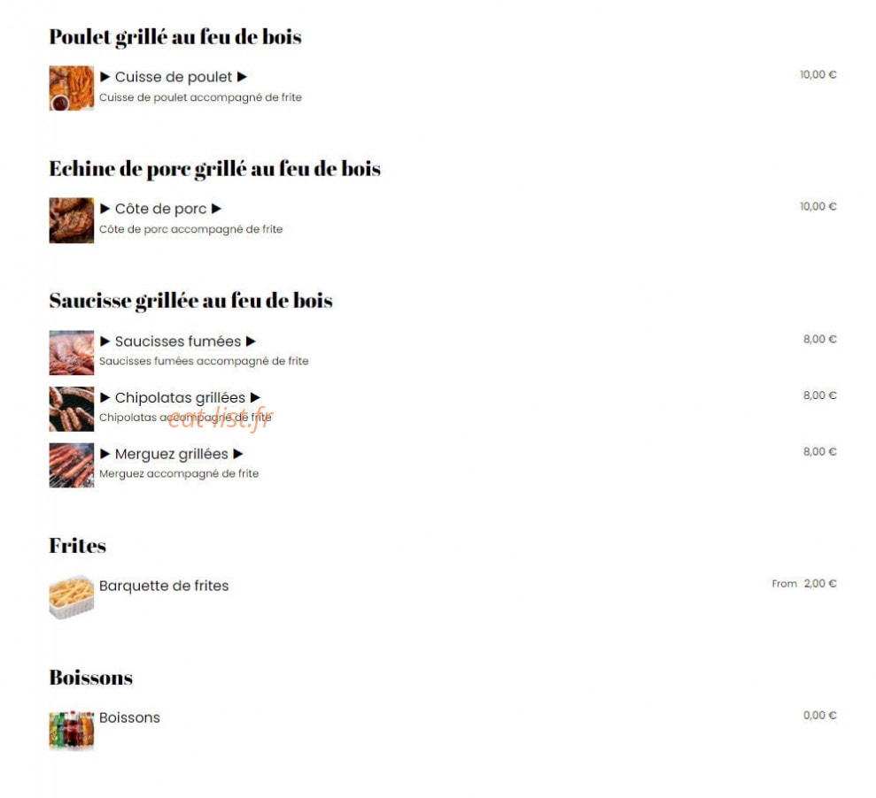 Grillade Karibean — carte page 1