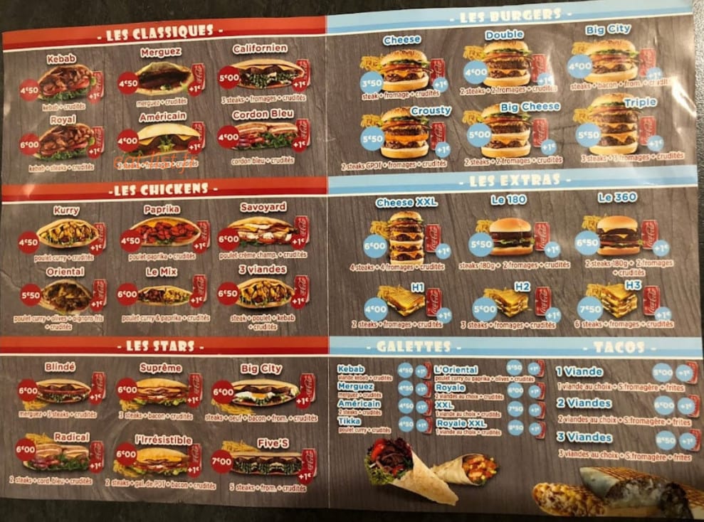 Kebab du Cailly — carte page 2