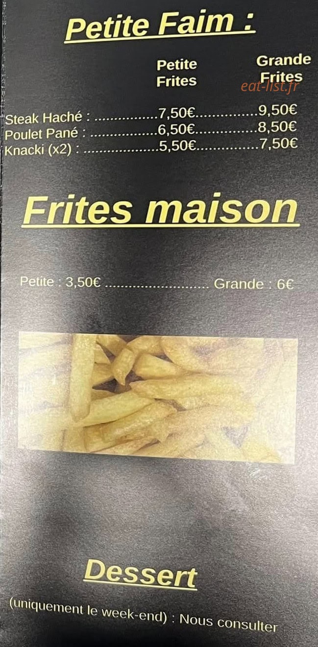 La grange à frites — carte page 3