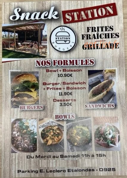 Snack station — carte page 1