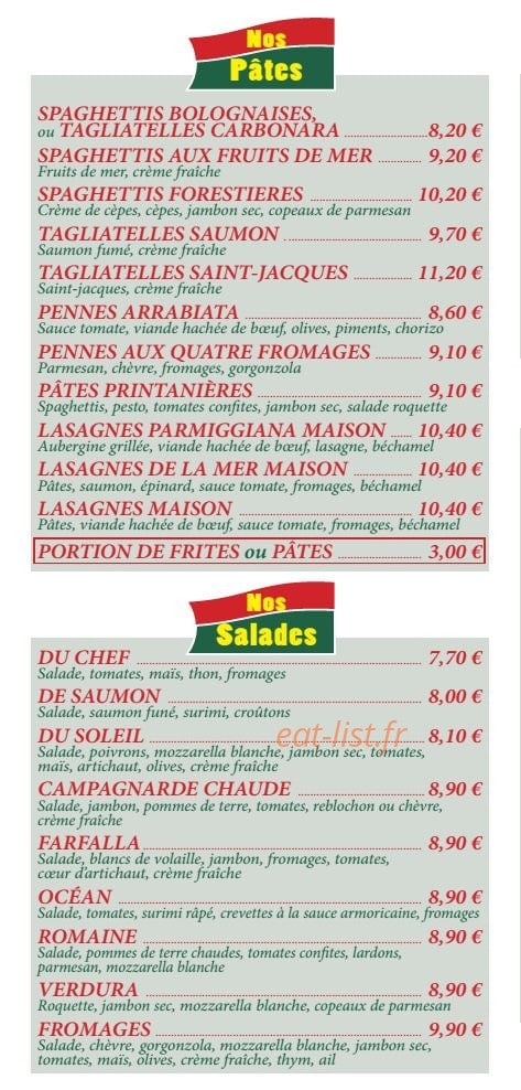 La Farfalla — carte page 5