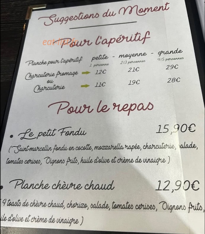 La Gourmand'Eu — carte page 3