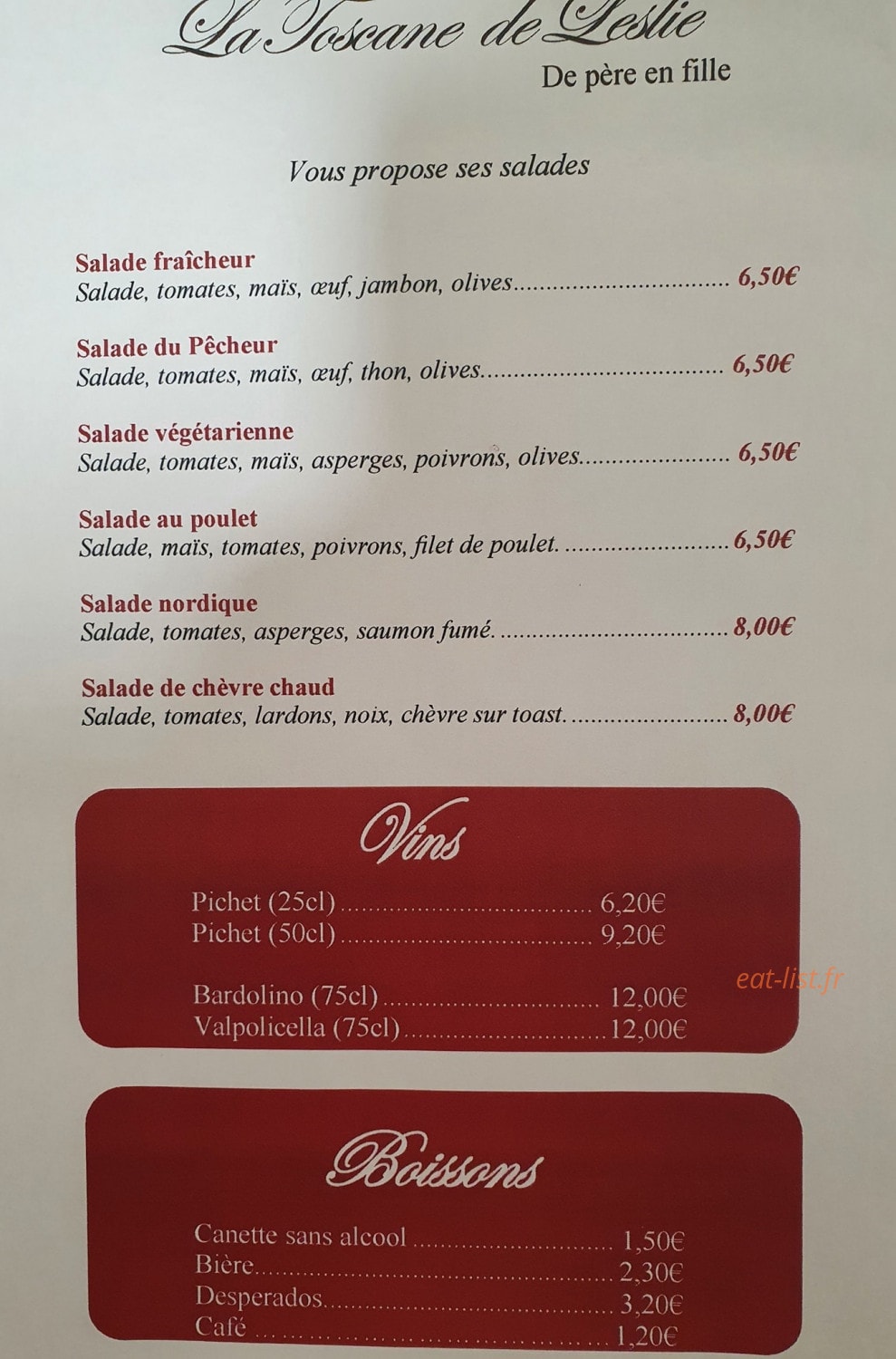 La Toscane de Leslie — carte page 4