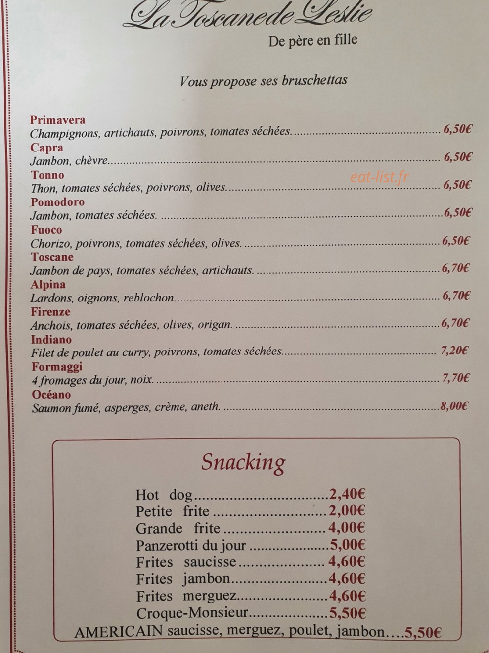 La Toscane de Leslie — carte page 3