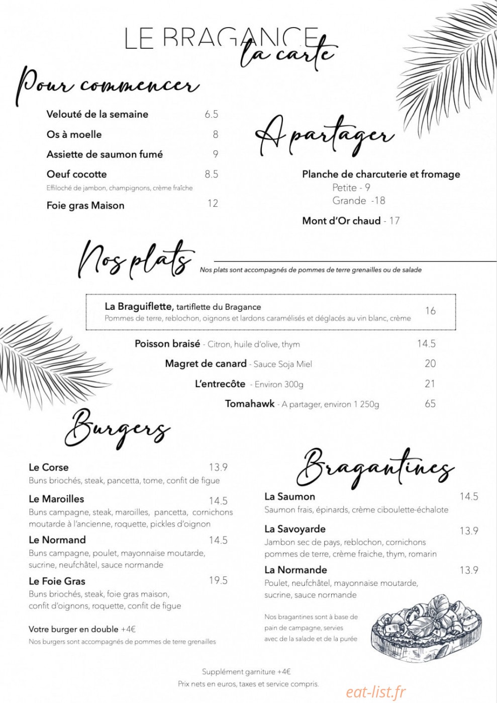 Le Bragance — carte page 1