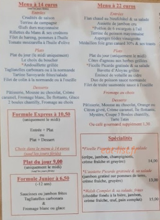 Le Chapeau Rouge — carte page 2