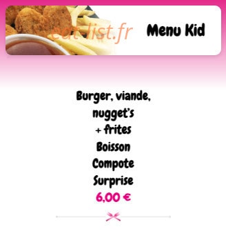 La P'tite Fourchette — carte page 6
