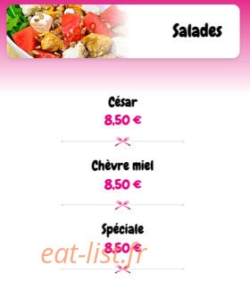 La P'tite Fourchette — carte page 3