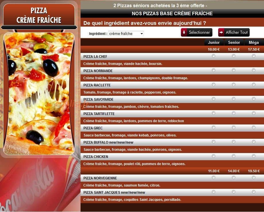 Pizza Montivilliers 76 — carte page 3
