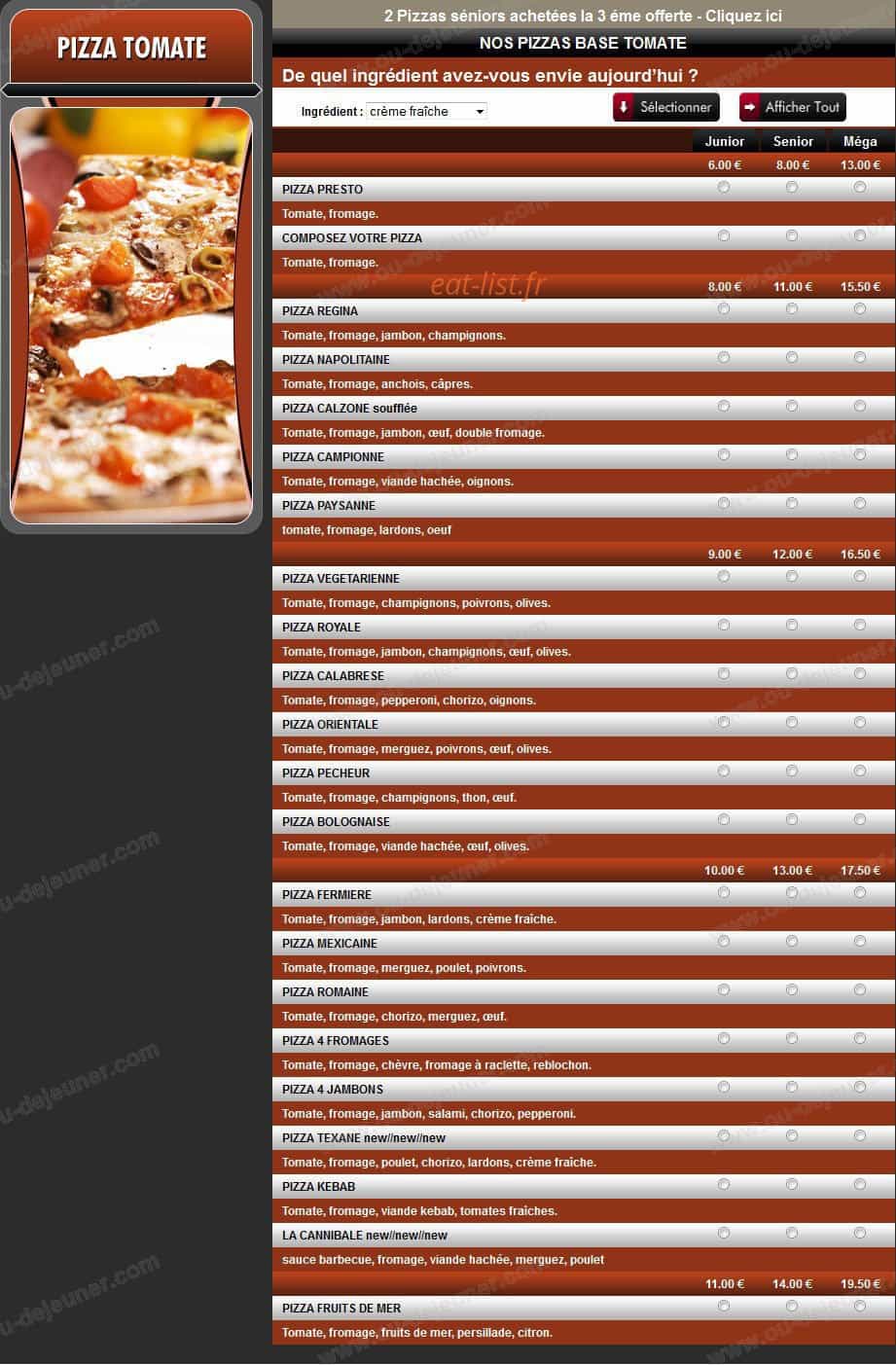 Pizza Montivilliers 76 — carte page 2
