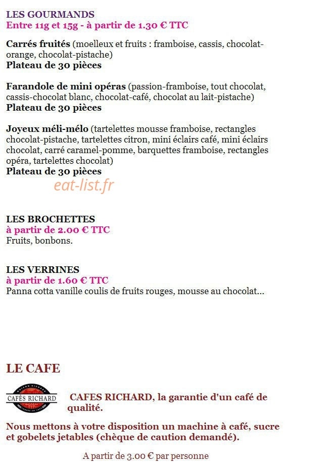 Café de la Place — carte page 6