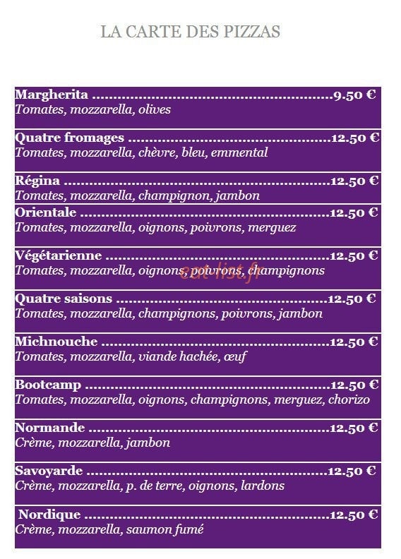 Café de la Place — carte page 1