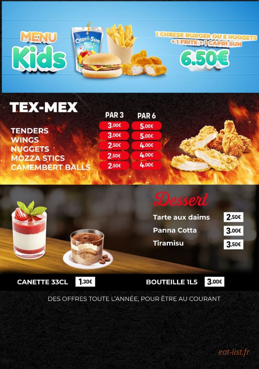Carte et menu de Churasco Grill à Sotteville les Rouen — Les tex mex, menu enfant, ...