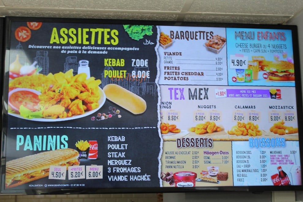Carte et menu de City Food à Sotteville les Rouen — Les assiettes, paninis, ...