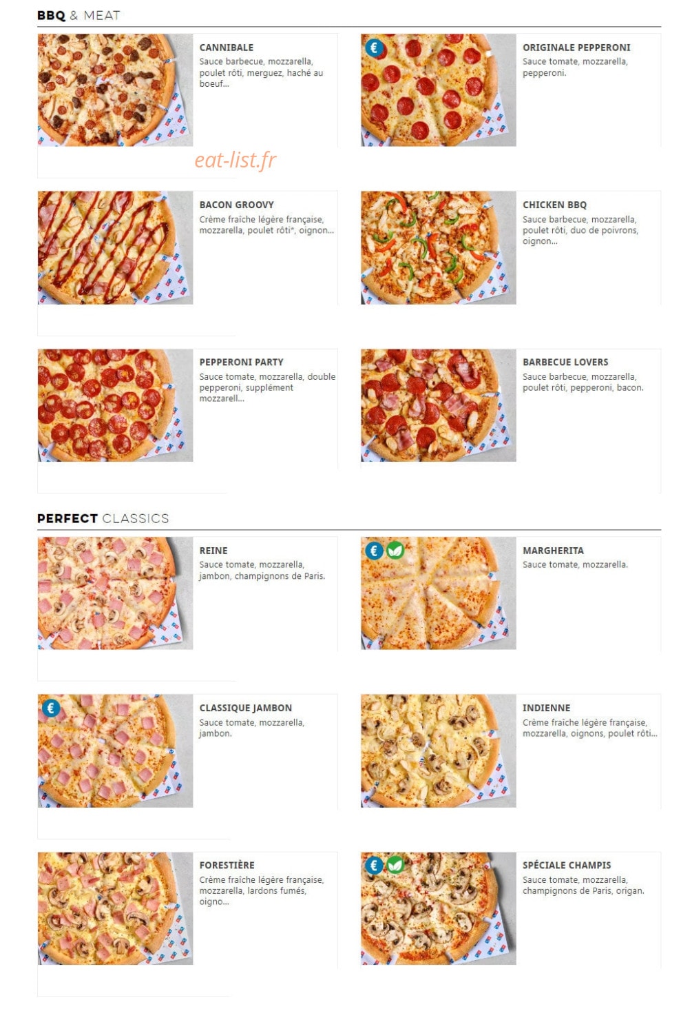Domino's — carte page 2