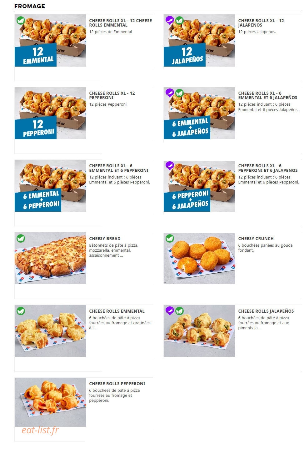 Domino's — carte page 7