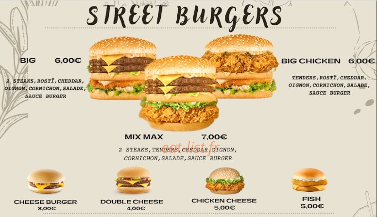 French et Fried — carte page 1