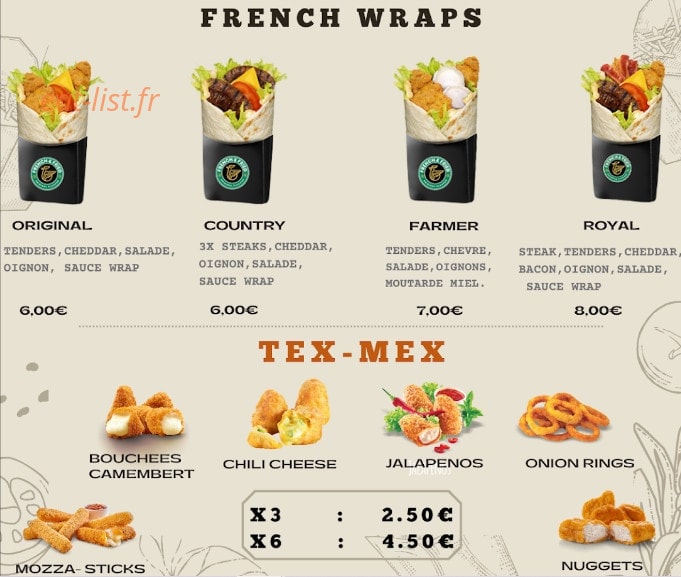 French et Fried — carte page 7