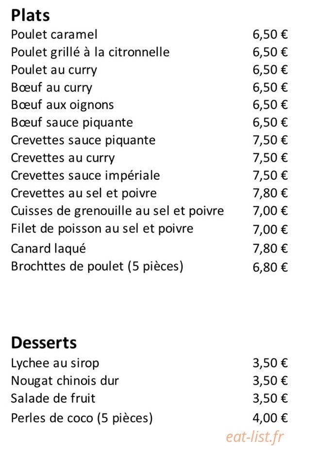 Carte et menu de Le Royal de Sotteville à Sotteville les Rouen — Les plats et desserts