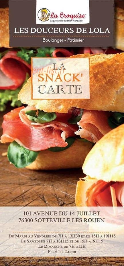 Carte et menu Les douceurs de Lola Sotteville les Rouen