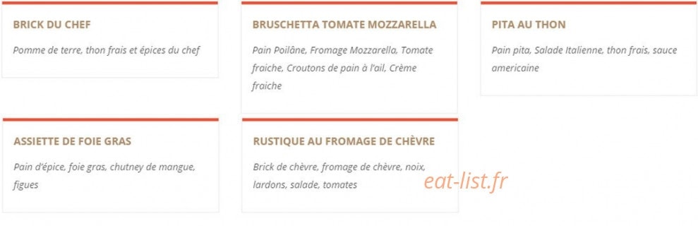 Mama Steak House — carte page 1