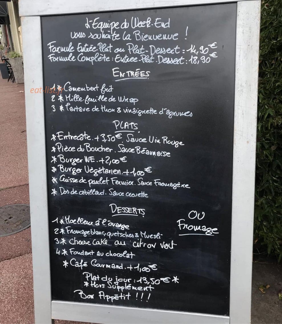 Le Week-End — carte page 1