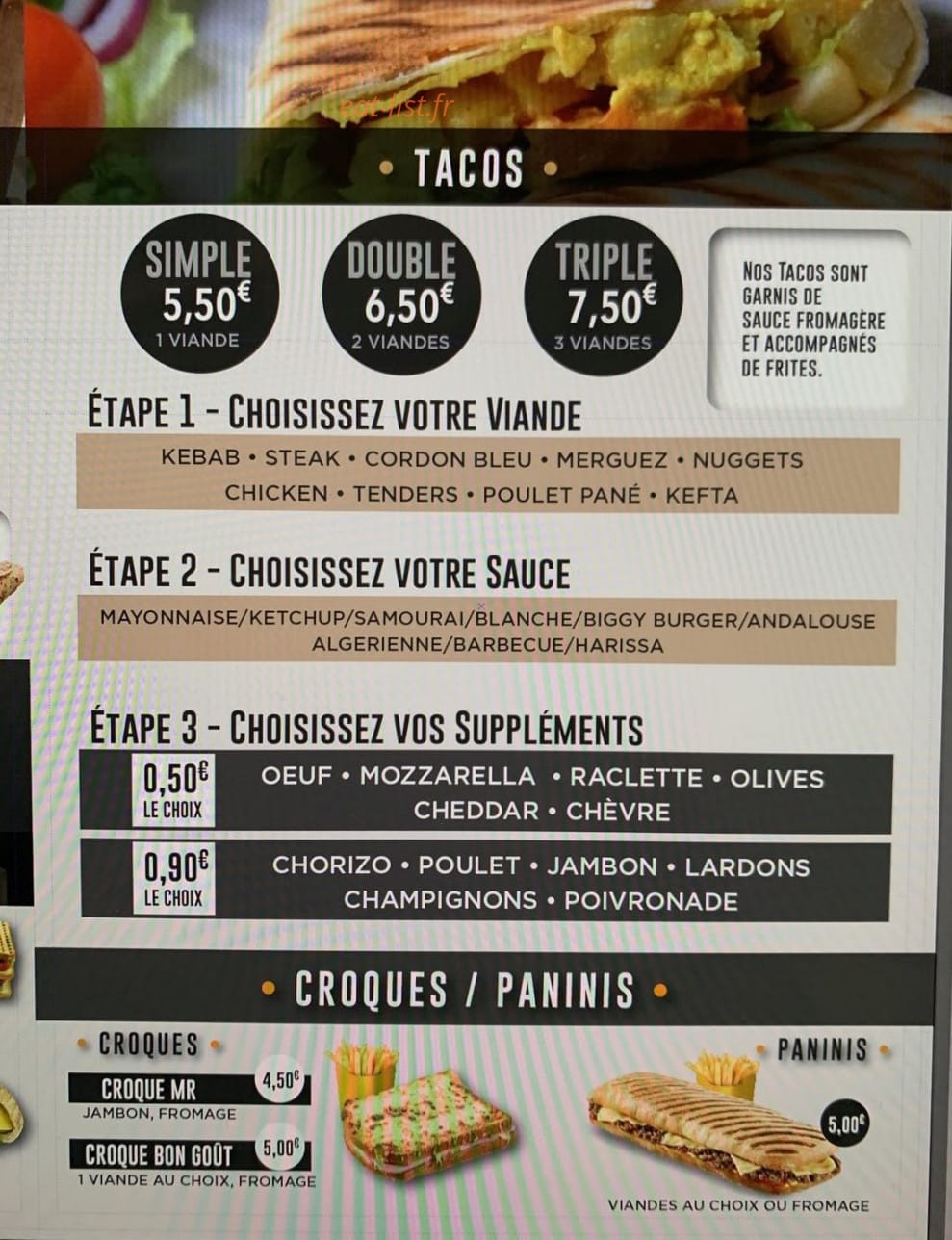 Au bon gout — carte page 6