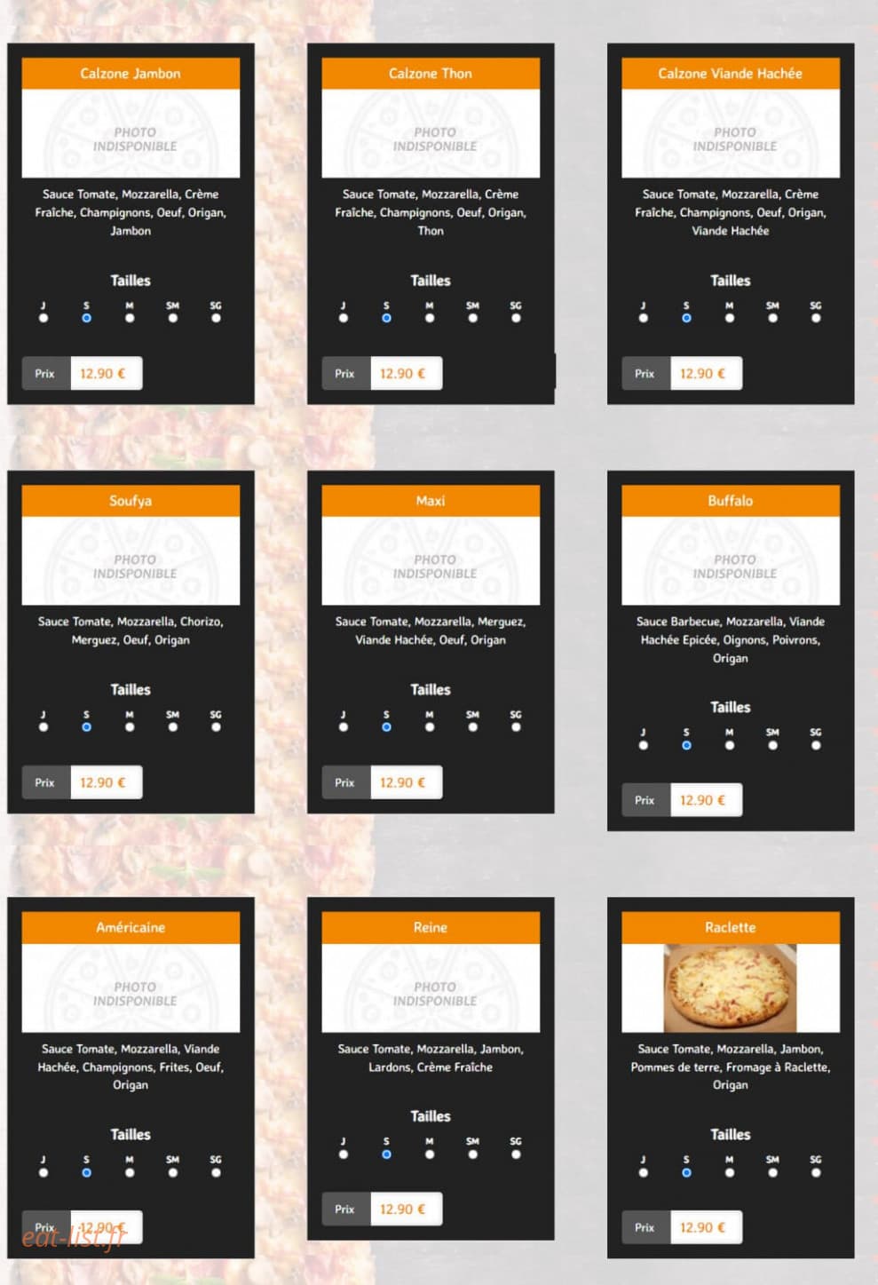 New Pizza — carte page 3