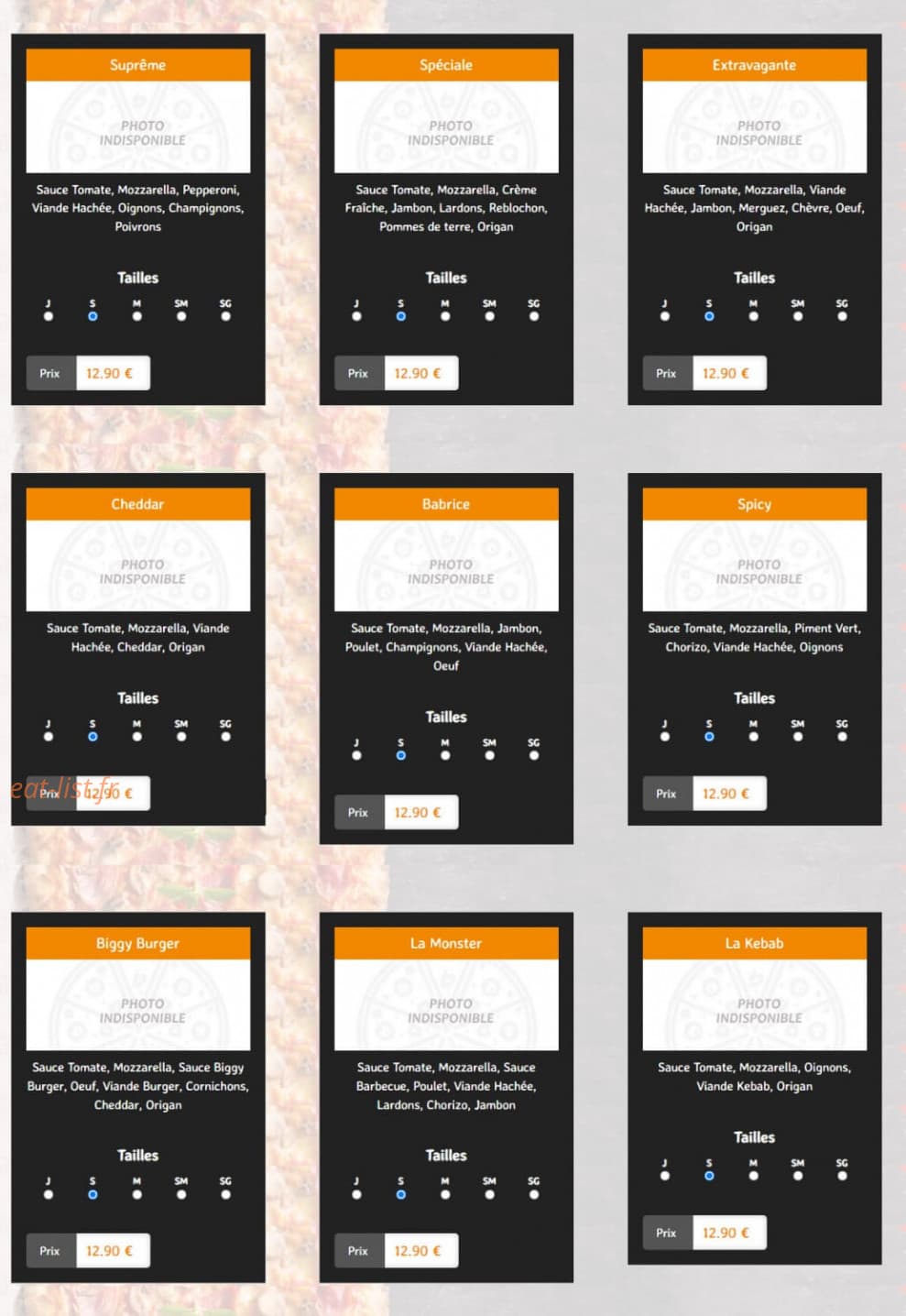 New Pizza — carte page 4