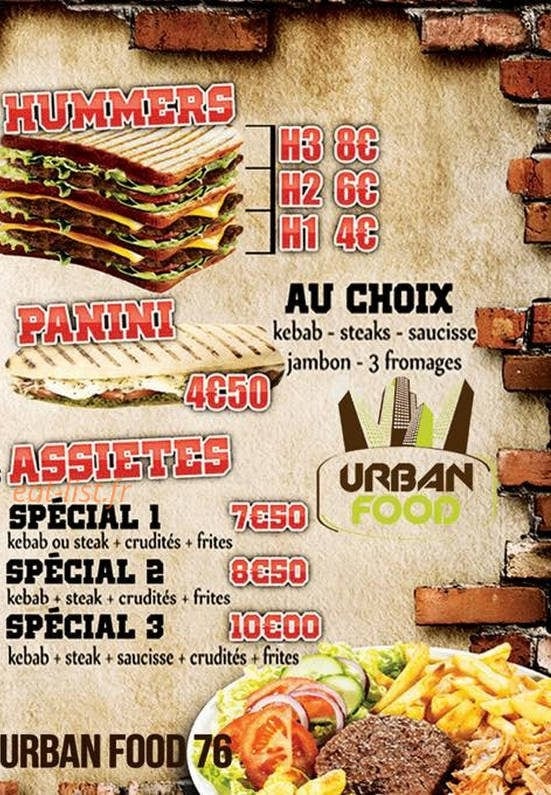 Urban food — carte page 3