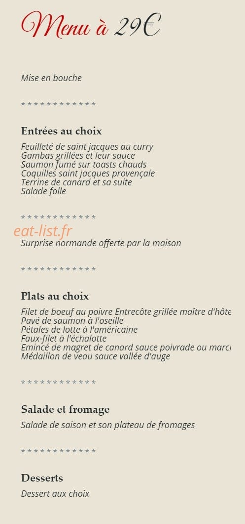 Auberge de la gare — carte page 5