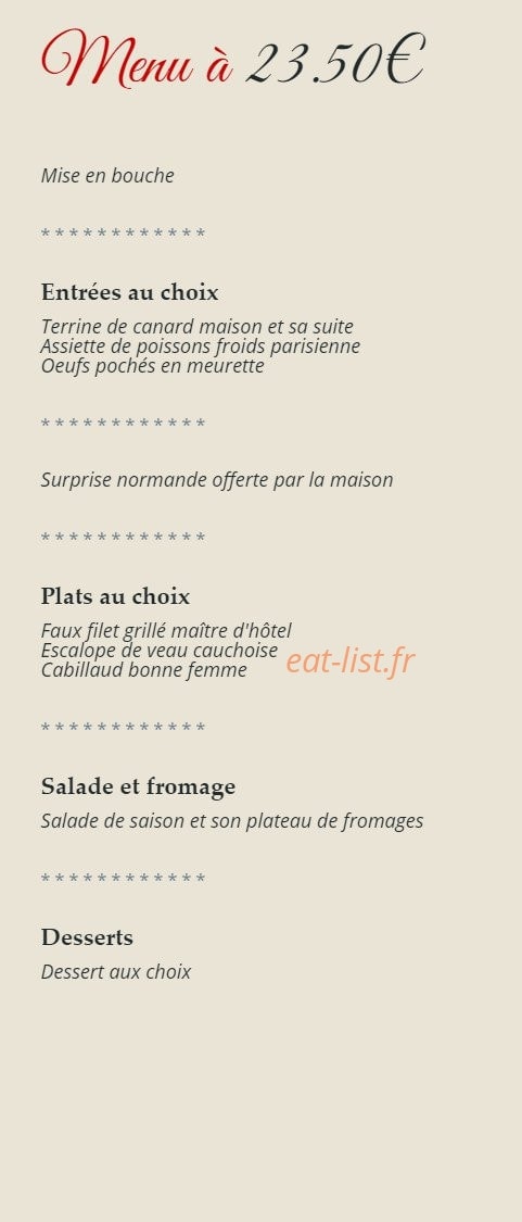 Auberge de la gare — carte page 4