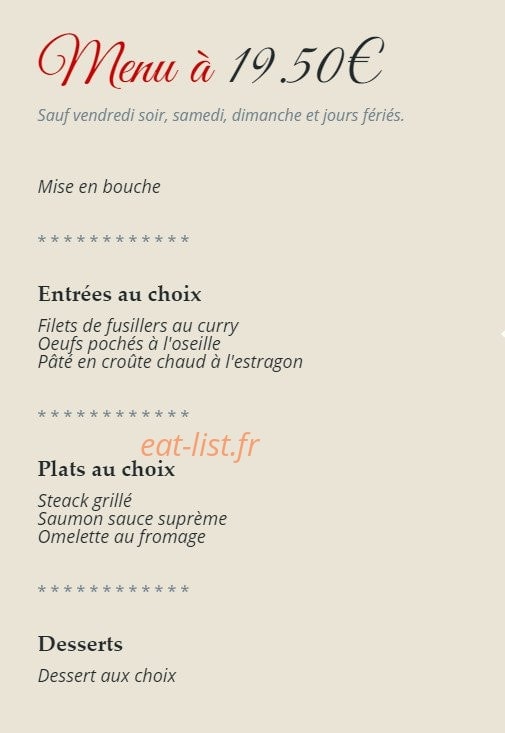 Auberge de la gare — carte page 3
