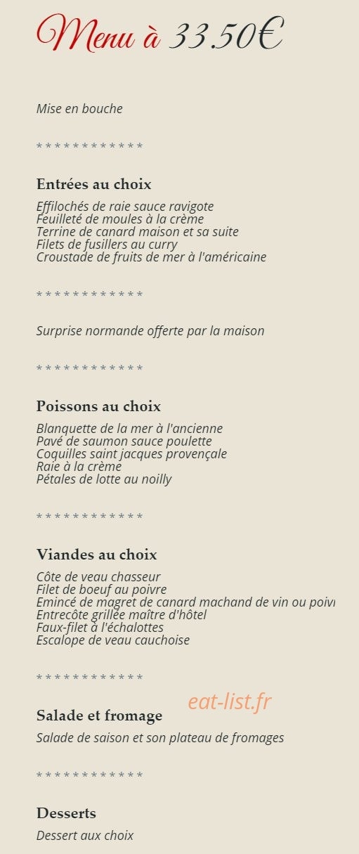 Auberge de la gare — carte page 6