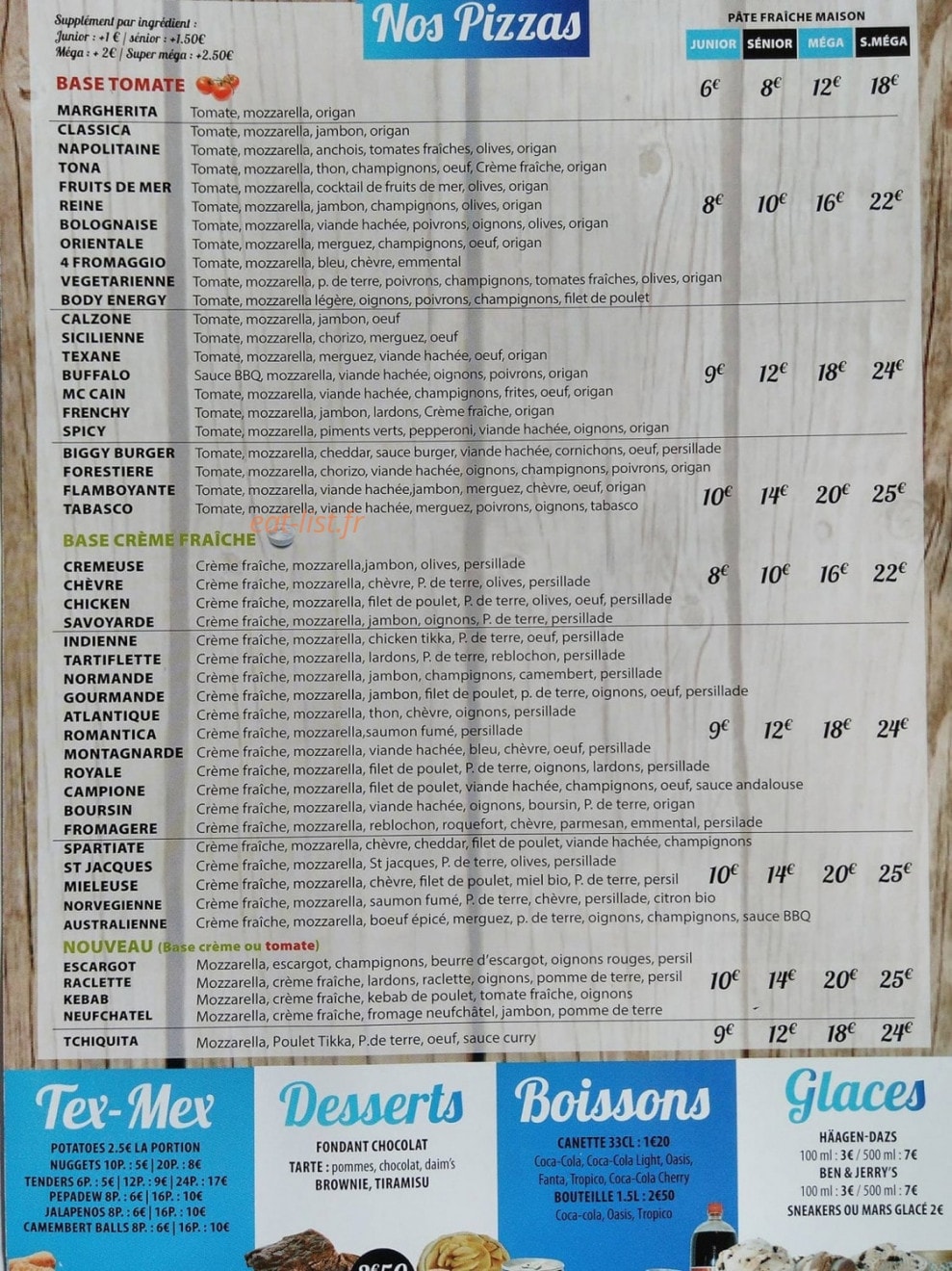 Calcio Pizza — carte page 2