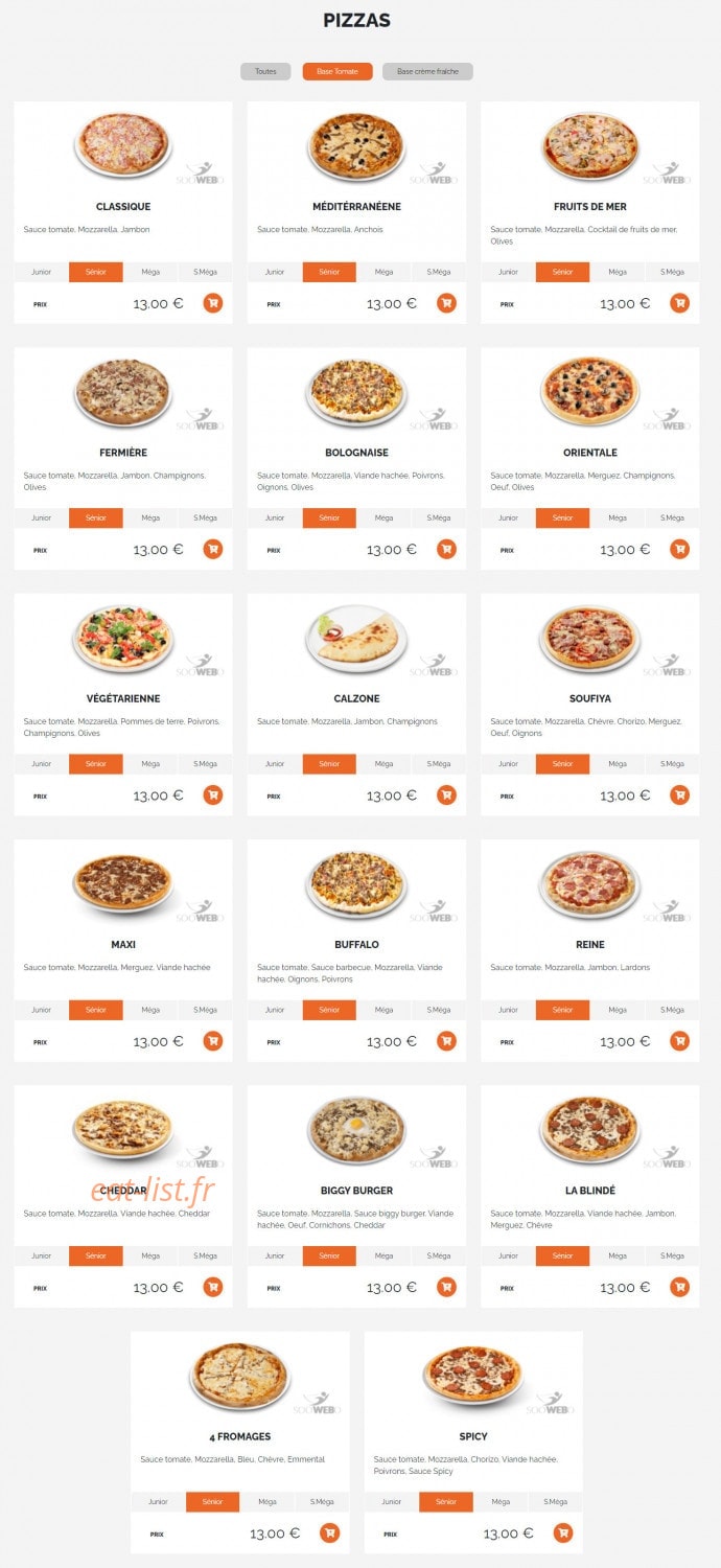 Le Comptoir a Pizza — carte page 2