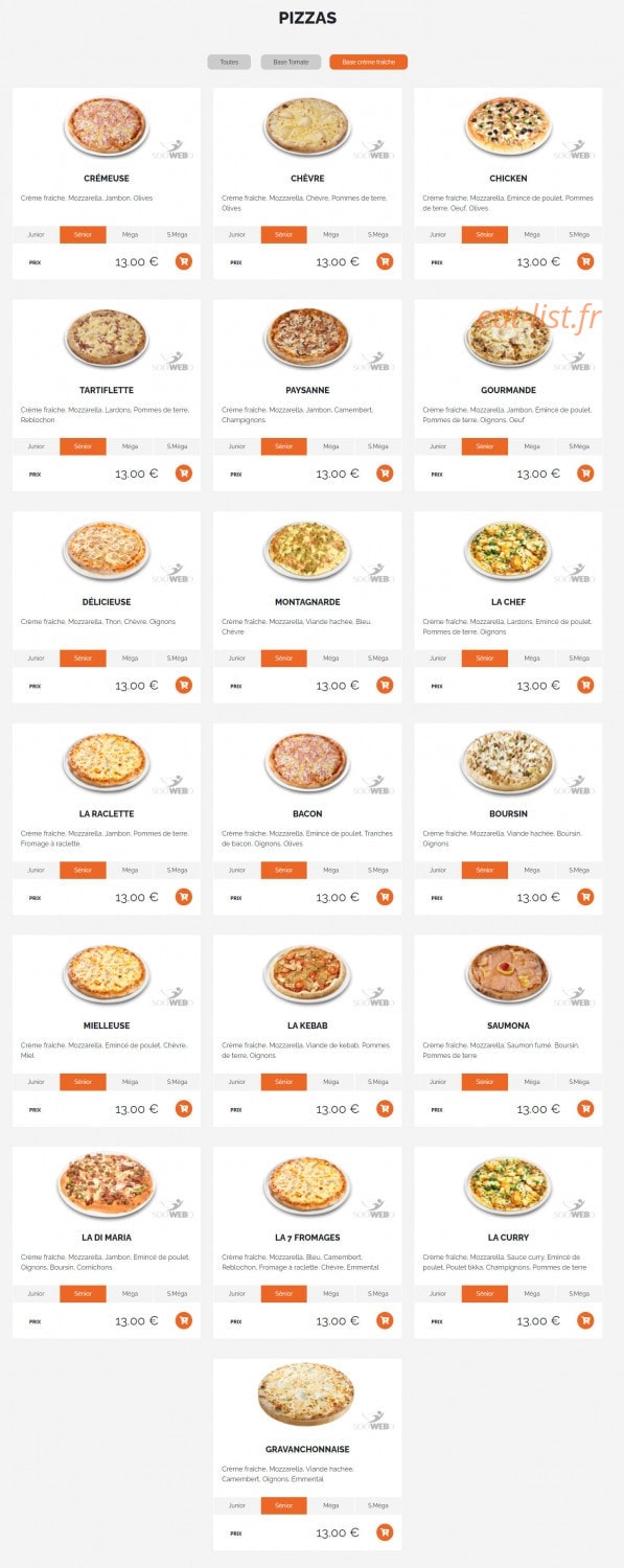 Le Comptoir a Pizza — carte page 3