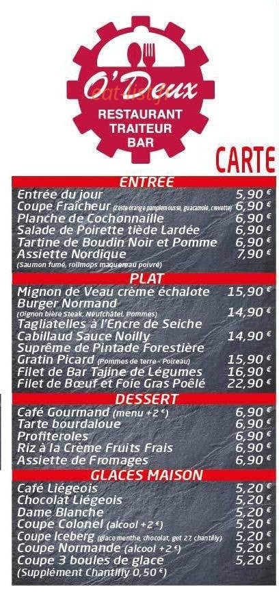 O deux — carte page 1