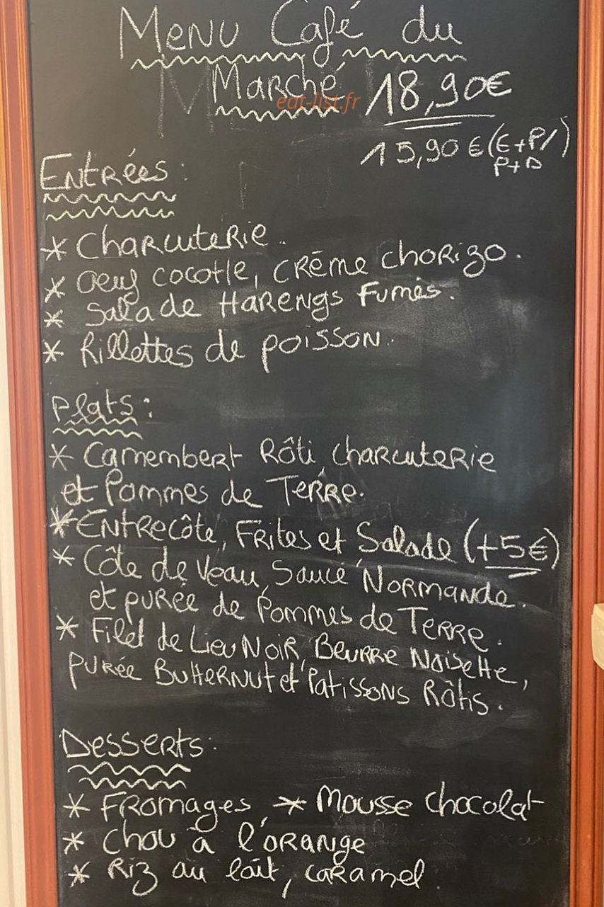 Café Du Marché — carte page 1