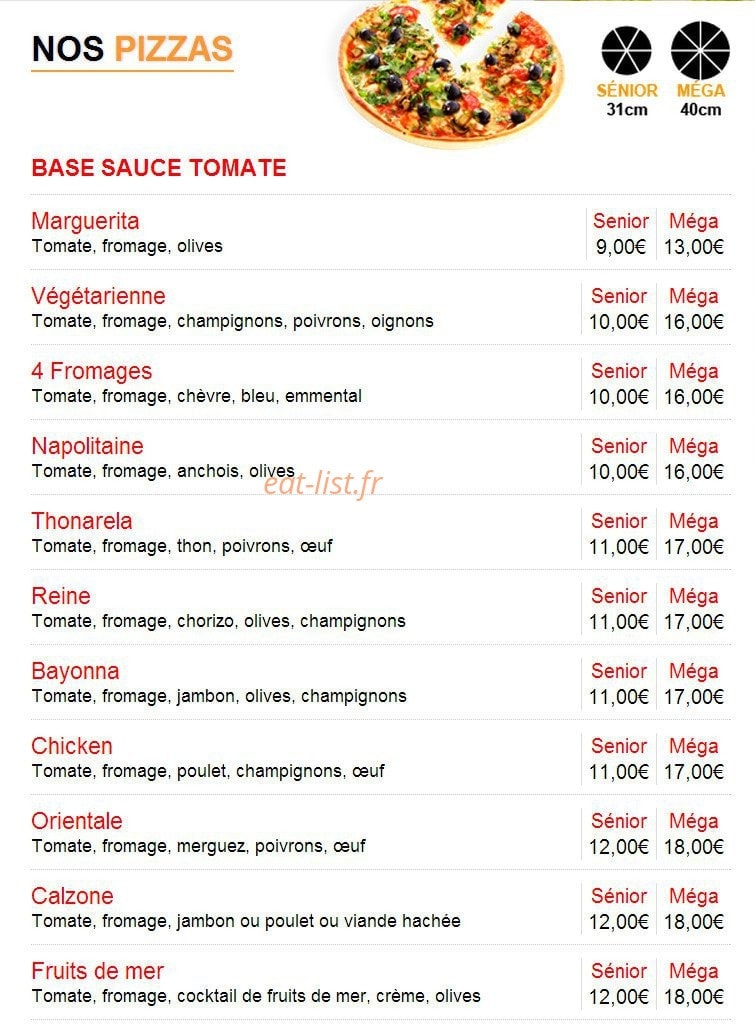 Food Land — carte page 1
