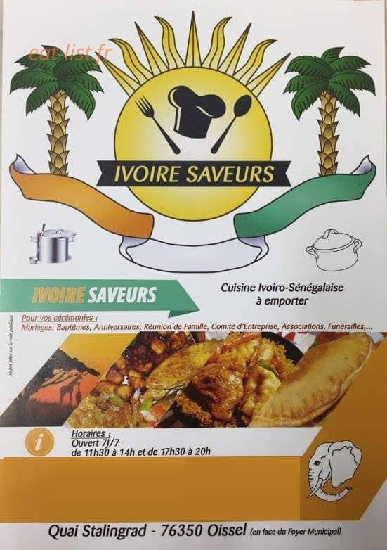 Ivoire saveurs — carte page 1