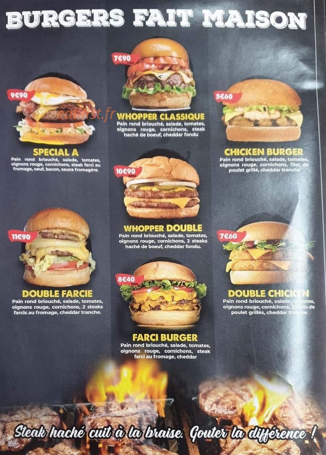 Anatole Kebab — carte page 3