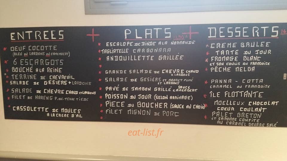 Brasserie de l'hôtel de ville — carte page 1