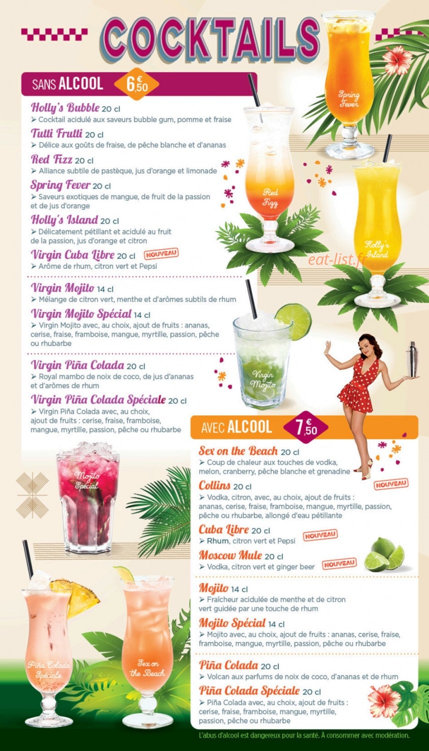 Holly's Diner — carte page 17
