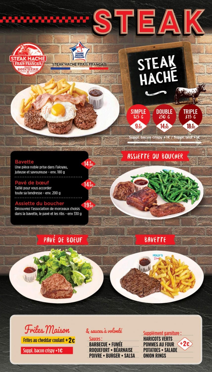 Holly's Diner — carte page 8